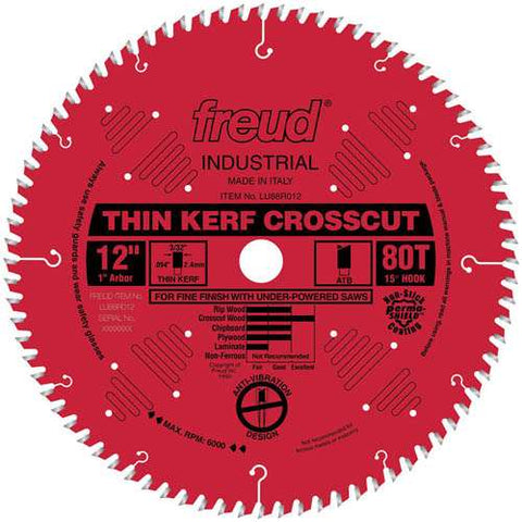 Freud Tools 12" Thin Kerf Fine Finish Crosscut Blade - Ace Tool Group - Freud