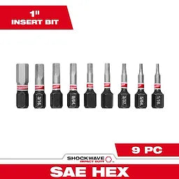 Milwaukee 48-32-4616 9PC 1IN INSERT HEX BIT SET - Ace Tool Group - Milwaukee