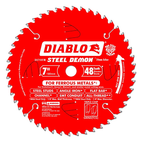 Diablo Tools D0748Fm 7" X 48 Tcg Steel Demon Metal Saw Blade - Ace Tool Group - Diablo