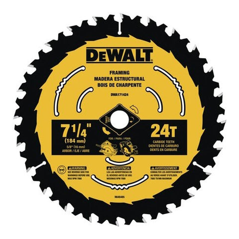 Dewalt Dwa171424 7-1/4 In. Circular Saw Blade 24T  (5 Pack) - Ace Tool Group - DeWalt