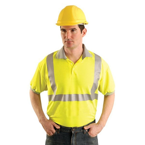 Occunomix LUX-SSP2-YM M Occlx Ansi Polo Shirt: Yel - Ace Tool Group - Occunomix