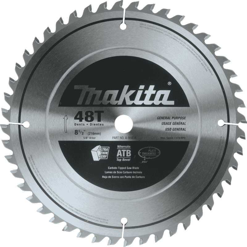 Makita A-95934 8-1/2" 48T Carbide-Tipped Miter Saw Blade - Ace Tool Group - Makita
