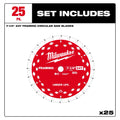 Milwaukee 48-40-1720 7-1/4" 24T Framing Contractor Pack (25PK) 2 Pack - Ace Tool Group - Milwaukee
