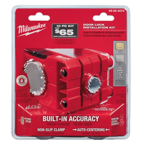 Milwaukee 49-22-4073 HOLE SAW - DOOR LOCK KIT W/ INSTALLATION GUIDE