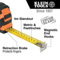 Klein 9375 Tape Measure 7.5m Magnetic Double-Hook - Ace Tool Group - Klein