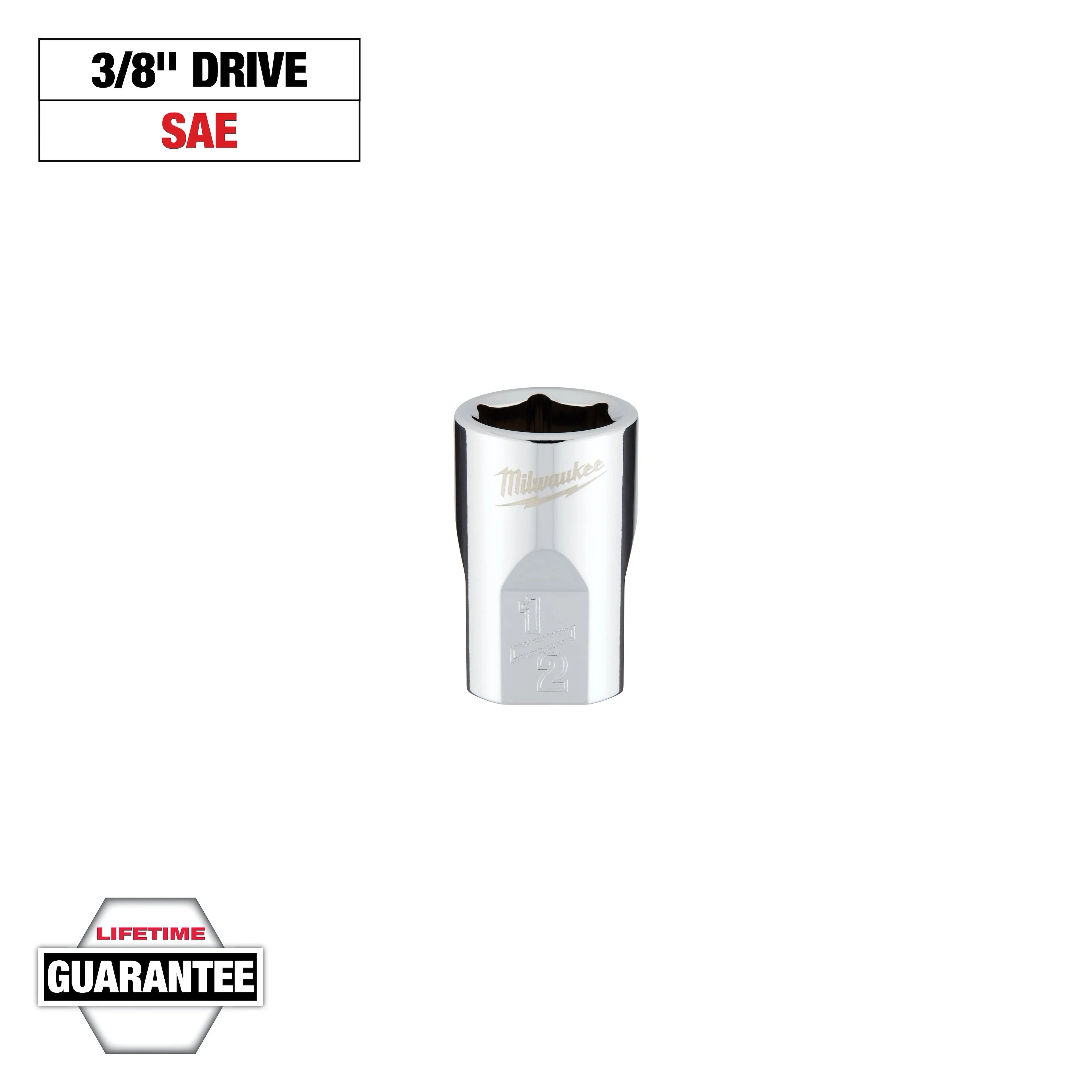 Milwaukee 45-34-9064 3/8 in. Drive 1/2 in. SAE 6-Point Socket - Ace Tool Group - Milwaukee