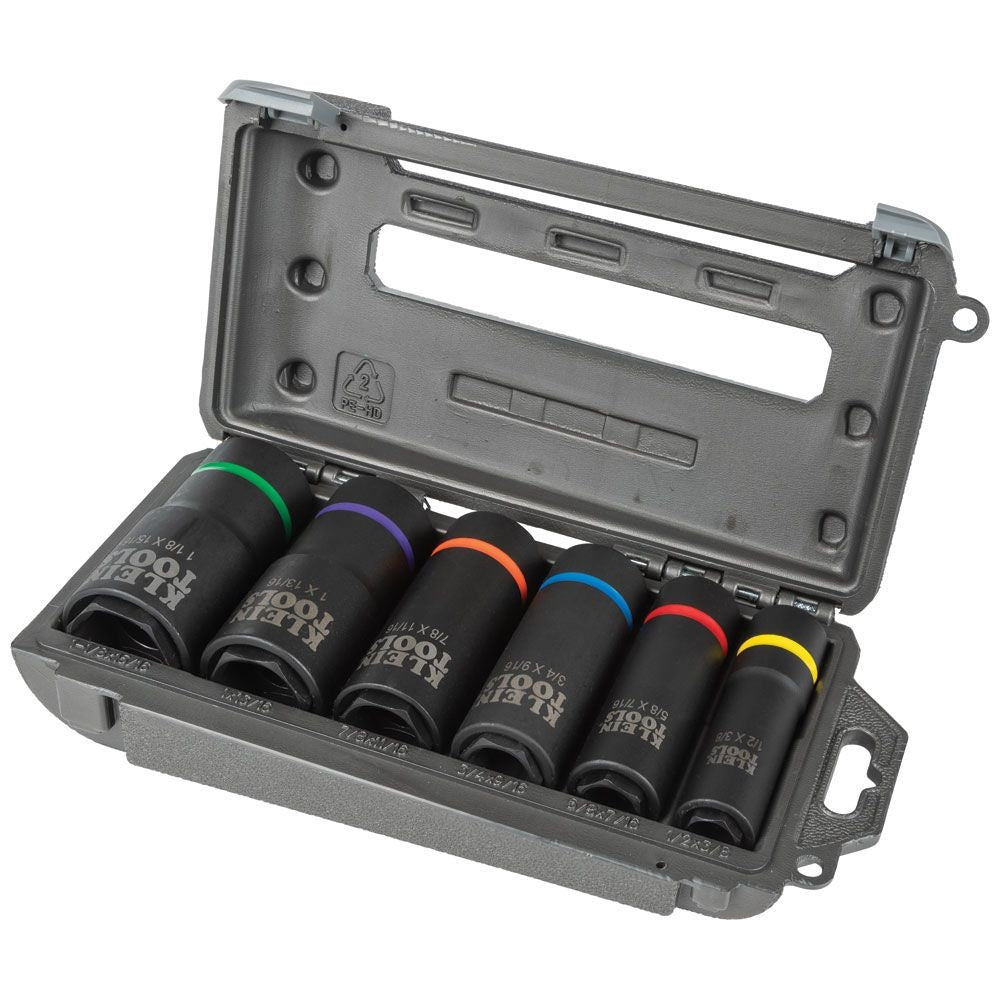 Klein 66060 2-in-1 Impact Socket Set 6-Point 6-Piece - Ace Tool Group - Klein