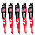 Milwaukee 48-00-7551 6" 5 TPI AX™ w/NITRUS™ Carbide Teeth SAWZALL® Blade for Wood with Nails 5PK - Ace Tool Group - Milwaukee