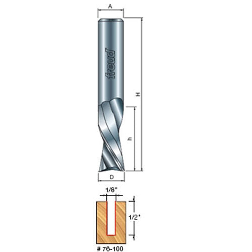 Freud Tools 1/8" (Dia.) Down Spiral Bit - Ace Tool Group - Freud