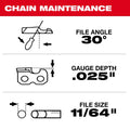 Milwaukee 49-16-2715 16 in. Saw Chain - Ace Tool Group - Milwaukee