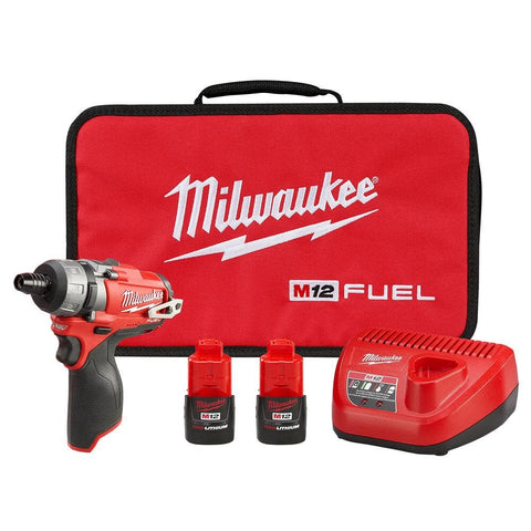 Milwaukee 2402-22 M12 FUEL 1/4" HEX 2-SPD SCREWDRIVER KIT - Ace Tool Group - Milwaukee