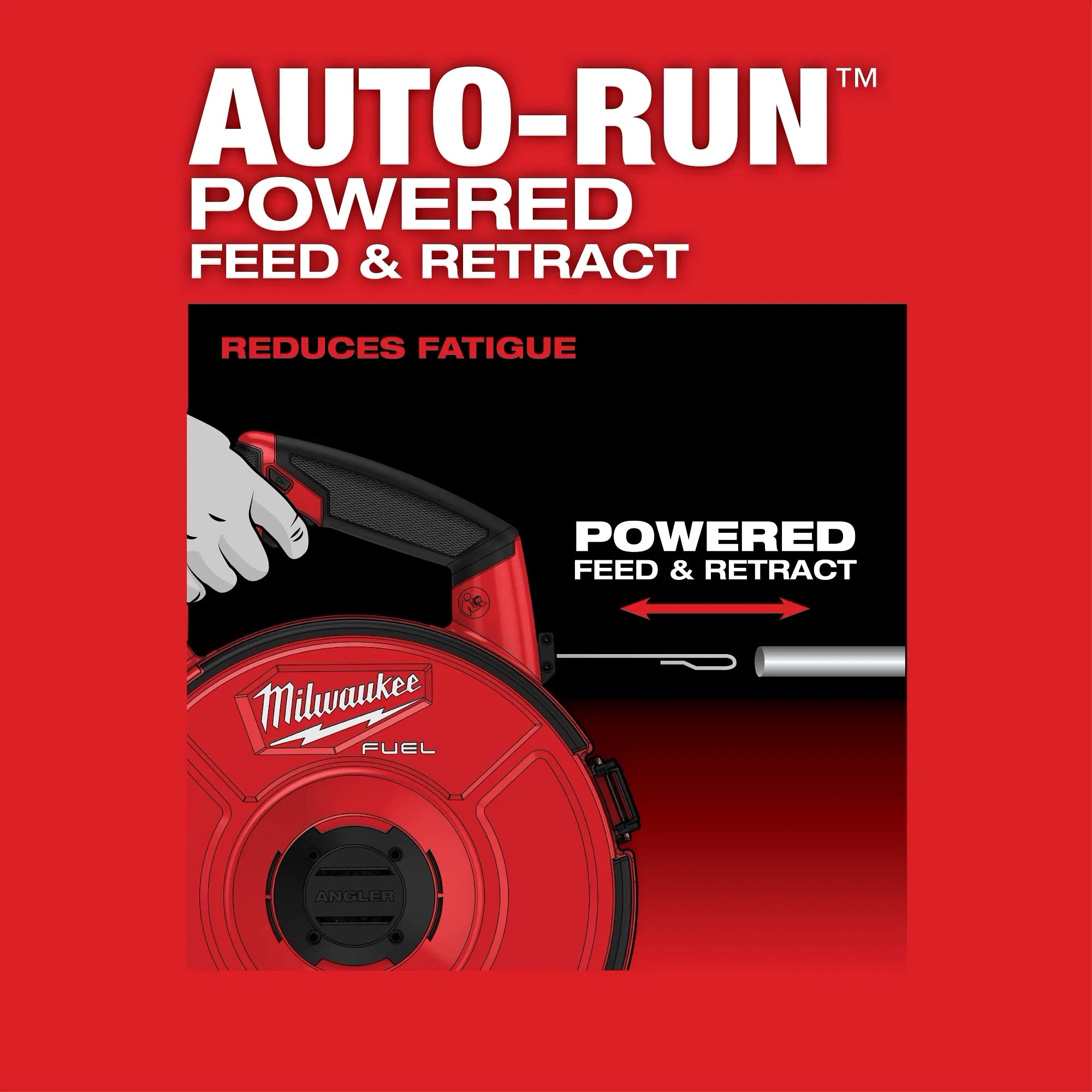 Milwaukee 2873-20 M18 FUEL Angler Pulling Fish Tape Powered Base (Tool-Only) - Ace Tool Group - Milwaukee