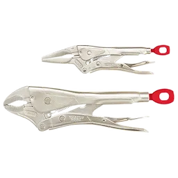 Milwaukee 48-22-3602 2 Pc. 10" CURVED JAW & 6" LONG NOSE TORQUE LOCK LOCKING PLIERS SET - Ace Tool Group - Milwaukee