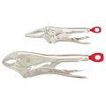 Milwaukee 48-22-3602 2 Pc. 10" CURVED JAW & 6" LONG NOSE TORQUE LOCK LOCKING PLIERS SET - Ace Tool Group - Milwaukee
