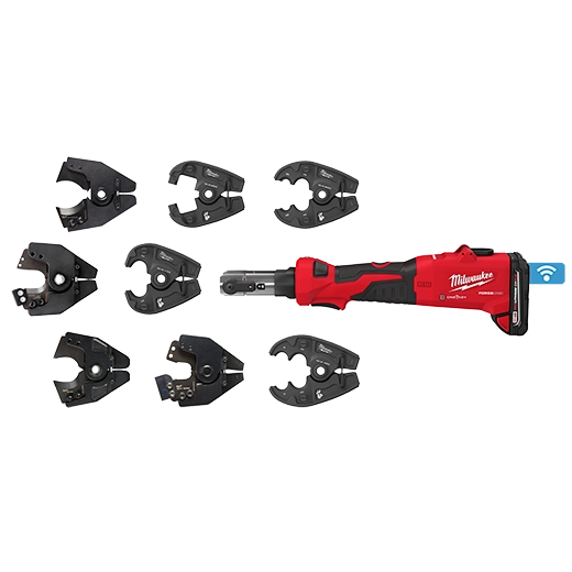 Milwaukee 2978-22 M18 FORCE LOGIC 6T Linear Utility Crimper Kit w/ Snub Nose Jaw - Ace Tool Group - Milwaukee