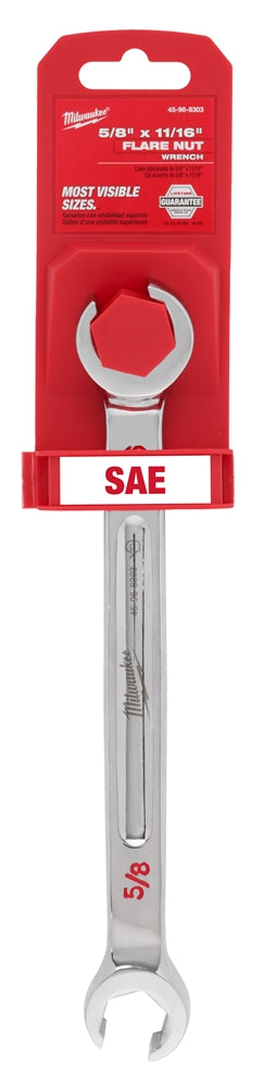 Milwaukee 45-96-8303 5/8" X 11/16" Double End Flare Nut Wrench - Ace Tool Group - Milwaukee