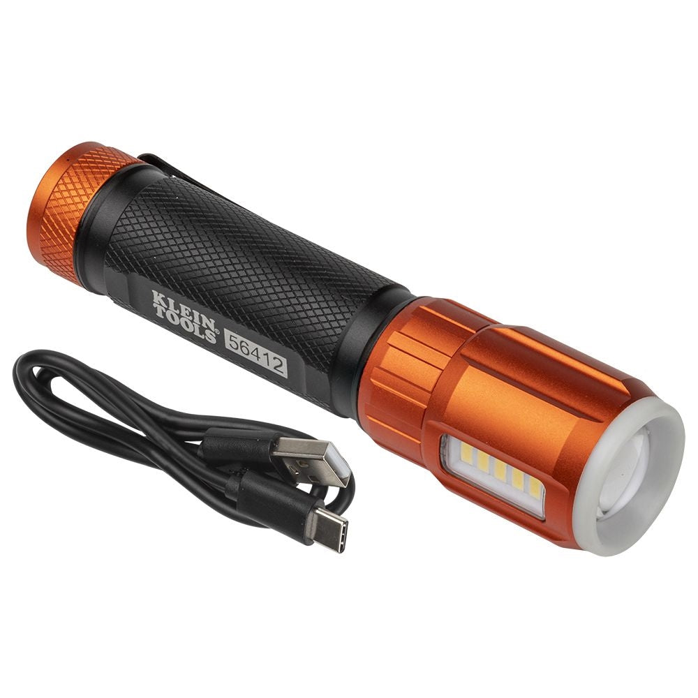 Klein 56412 Rechargeable LED Flashlight with Worklight - Ace Tool Group - Klein