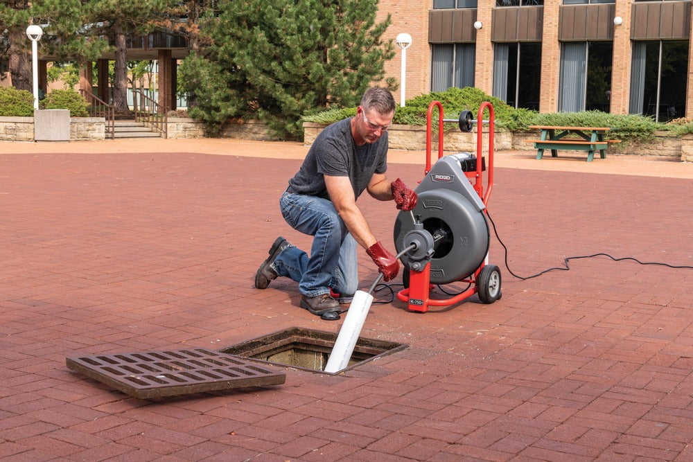 RIDGID 51402 K-750 Drain Cleaning Drum Machine with AUTOFEED, 0.63" Pigtail - Ace Tool Group - Ridgid