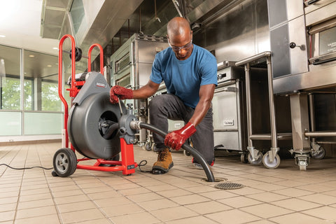 RIDGID 51402 K-750 Drain Cleaning Drum Machine with AUTOFEED, 0.63" Pigtail - Ace Tool Group - Ridgid