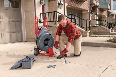 RIDGID 51402 K-750 Drain Cleaning Drum Machine with AUTOFEED, 0.63" Pigtail - Ace Tool Group - Ridgid