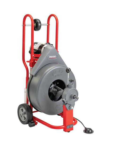 RIDGID 51402 K-750 Drain Cleaning Drum Machine with AUTOFEED, 0.63" Pigtail - Ace Tool Group - Ridgid
