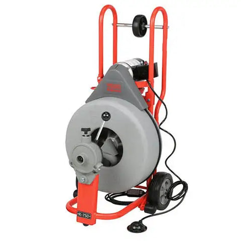 RIDGID 41977 K-750 3/4 Auto-Feed Drum Machine, 3-8 in. Line/Pigtail - Ace Tool Group - Ridgid