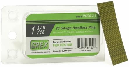 Grex P6/30-2.5 23 Gauge 1-3/16-Inch Length Headless Pins 2500 ct. - Ace Tool Group - Grex