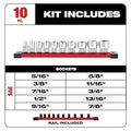 Milwaukee 48-22-9403 3/8" Drive 10pc Socket Set - SAE - Ace Tool Group - Milwaukee