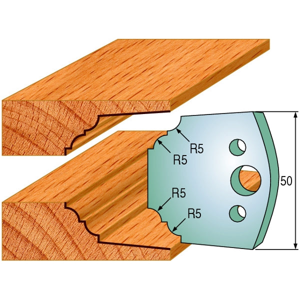 CMT 690.580 Pair of Profiled Knives for Shaper Cutters - Ace Tool Group - CMT
