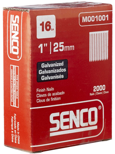 SENCO M001001 16 Ga. x 1 Inch Straight Strip Finish Nails - Ace Tool Group - Senco