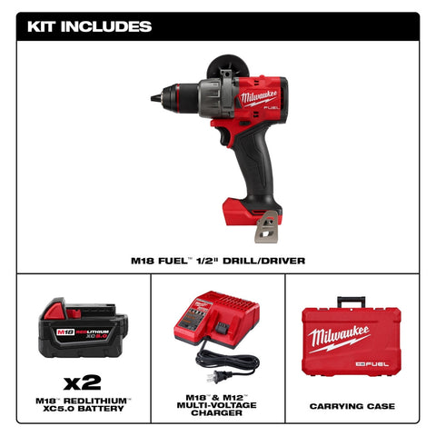Milwaukee 2903-22 M18 FUEL 1/2 in. Drill/Driver Kit - Ace Tool Group - Milwaukee