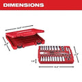 Milwaukee 48-22-9010 47 pc 1/2" Socket Wrench Set - SAE & Metric - Ace Tool Group - Milwaukee