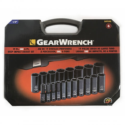 GearWrench 84934N 19 pc. 1/2 in. 6 Point Socket Set - Ace Tool Group - Gearwrench