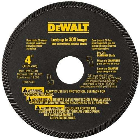 Dewalt Dw4725 4-1/2" High Performance Masonry Blade - Ace Tool Group - DeWalt