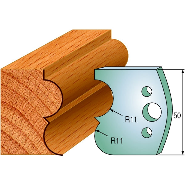 CMT 690.572 Pair of Profiled Knives for Shaper Cutters, 1-31/32-Inch Cutting Length, 5/32-Inch Thickness - Ace Tool Group - CMT