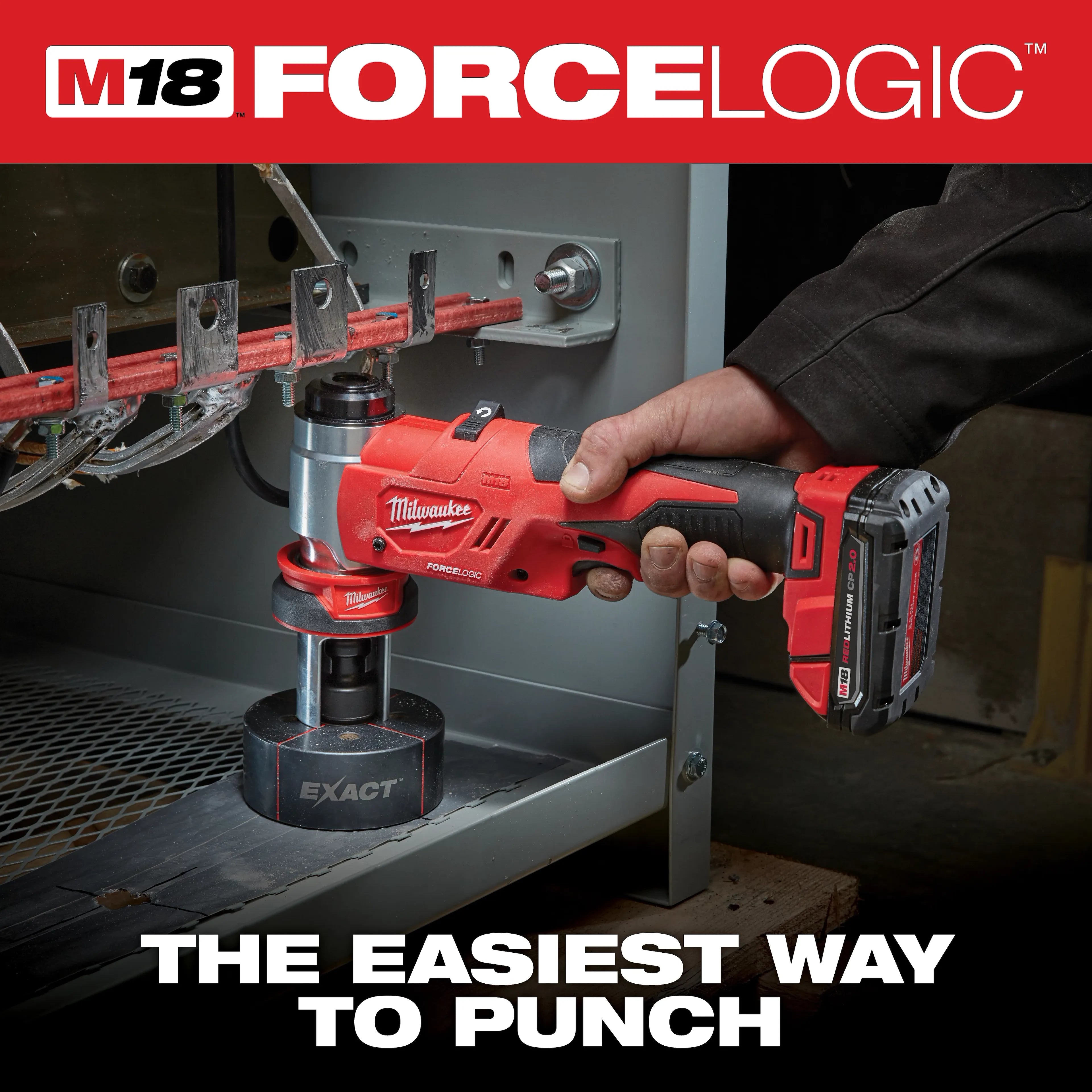 Milwaukee 2677-21 M18 FORCE LOGIC 6T KNOCKOUT TOOL 1/2" - 2" KIT - Ace Tool Group - Milwaukee