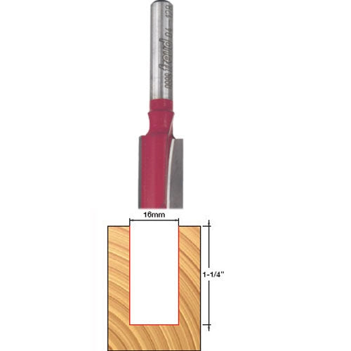 Freud Tools 16 (Dia.) Double Flute Straight Bit (Eclipse Grind) - Ace Tool Group - Freud