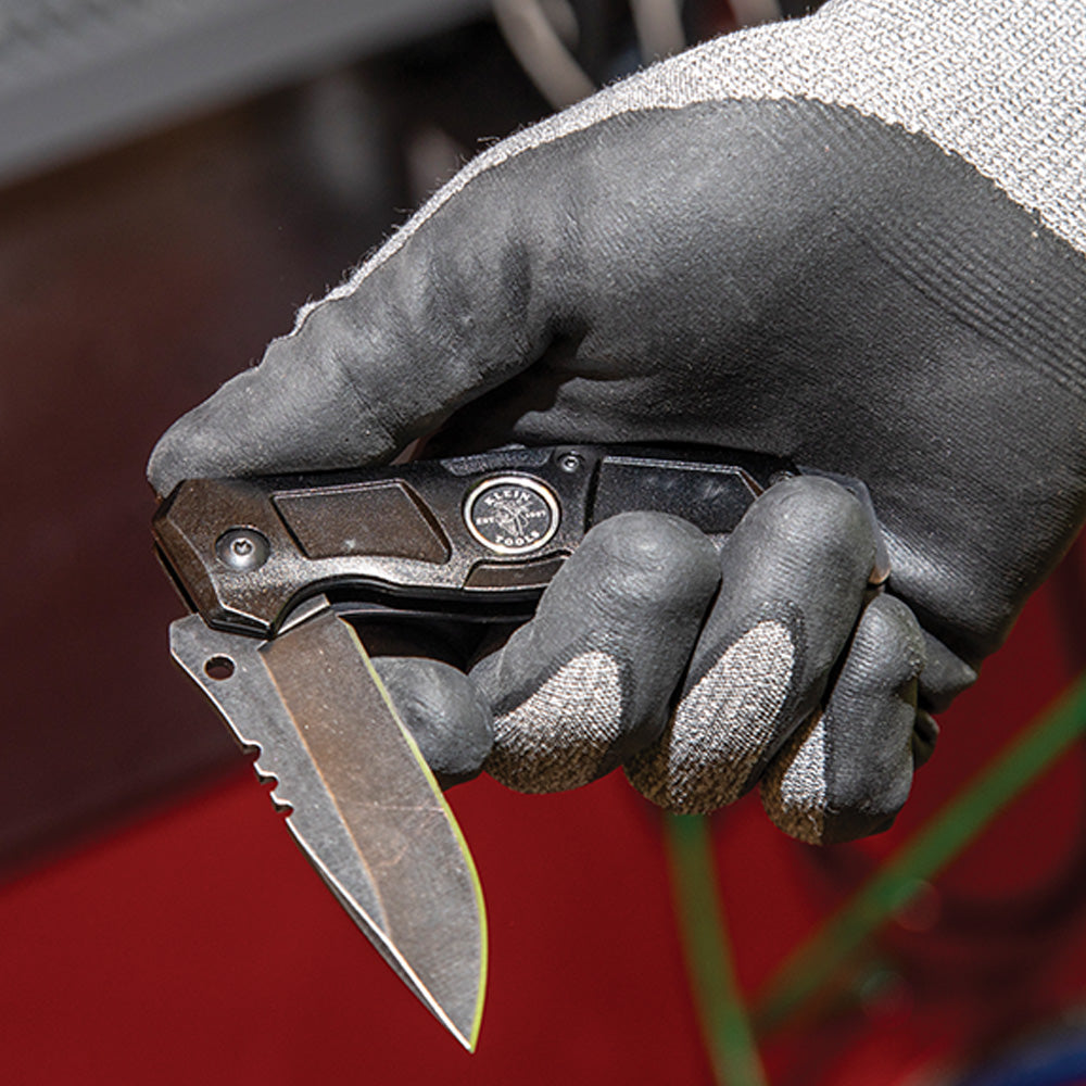 Klein 44228R Electrician's Bearing-Assisted Open Pocket Knife