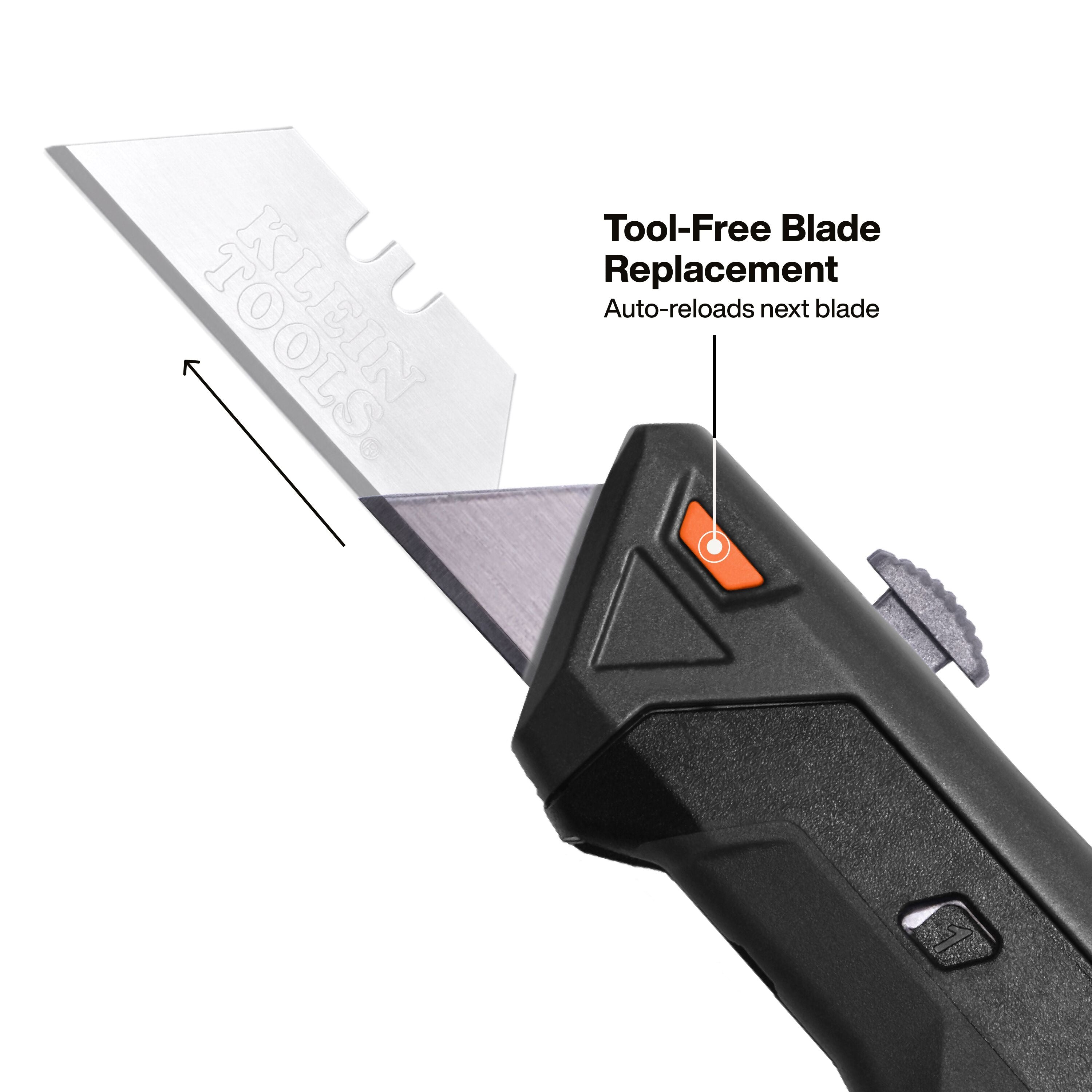 Klein Auto-Loading Retractable Utility Knife with Dual-Sided Blade Magazine - Ace Tool Group - KLEIN
