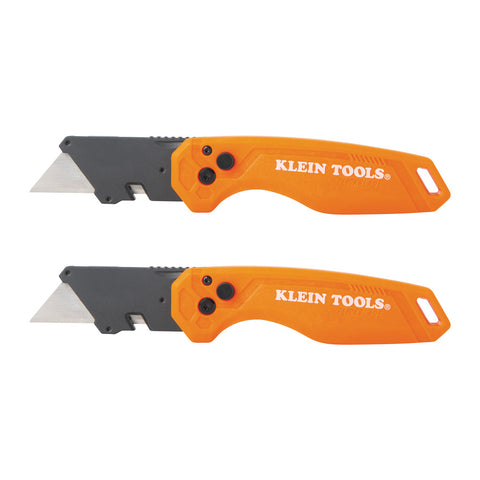 Klein 44313 Folding Utility Knive, 2-Pack - Ace Tool Group - Klein