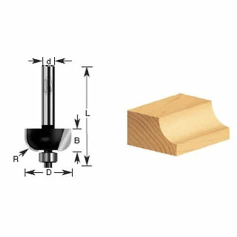 Timberline 220-38 Cove Bit 3/4 Radius 1/2 Shank - Ace Tool Group - Timberline
