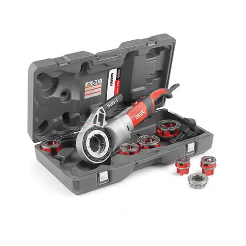 RIDGID 44923 Power Drive 1/2" - 2" NPT Die Heads, Case, & Support Arm - 44923 - Ace Tool Group - Ridgid