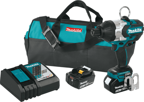 Makita XWT09T  18V LXT Lithium-Ion Brushless Cordless High Torque 7/16" Hex Impact Wrench Kit (5.0Ah) - Ace Tool Group - Makita