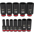 Milwaukee 49-66-7006 12PCSHOCKWAVE Impact Duty 3/8" Drive SAE Deep 6 Point Socket Set - Ace Tool Group - Milwaukee