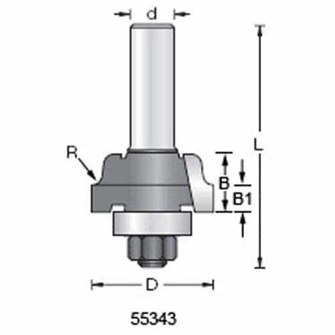 Amana Tool 55343 Window Sash With Bb 1/2" Shank - Ace Tool Group - Amana Tool