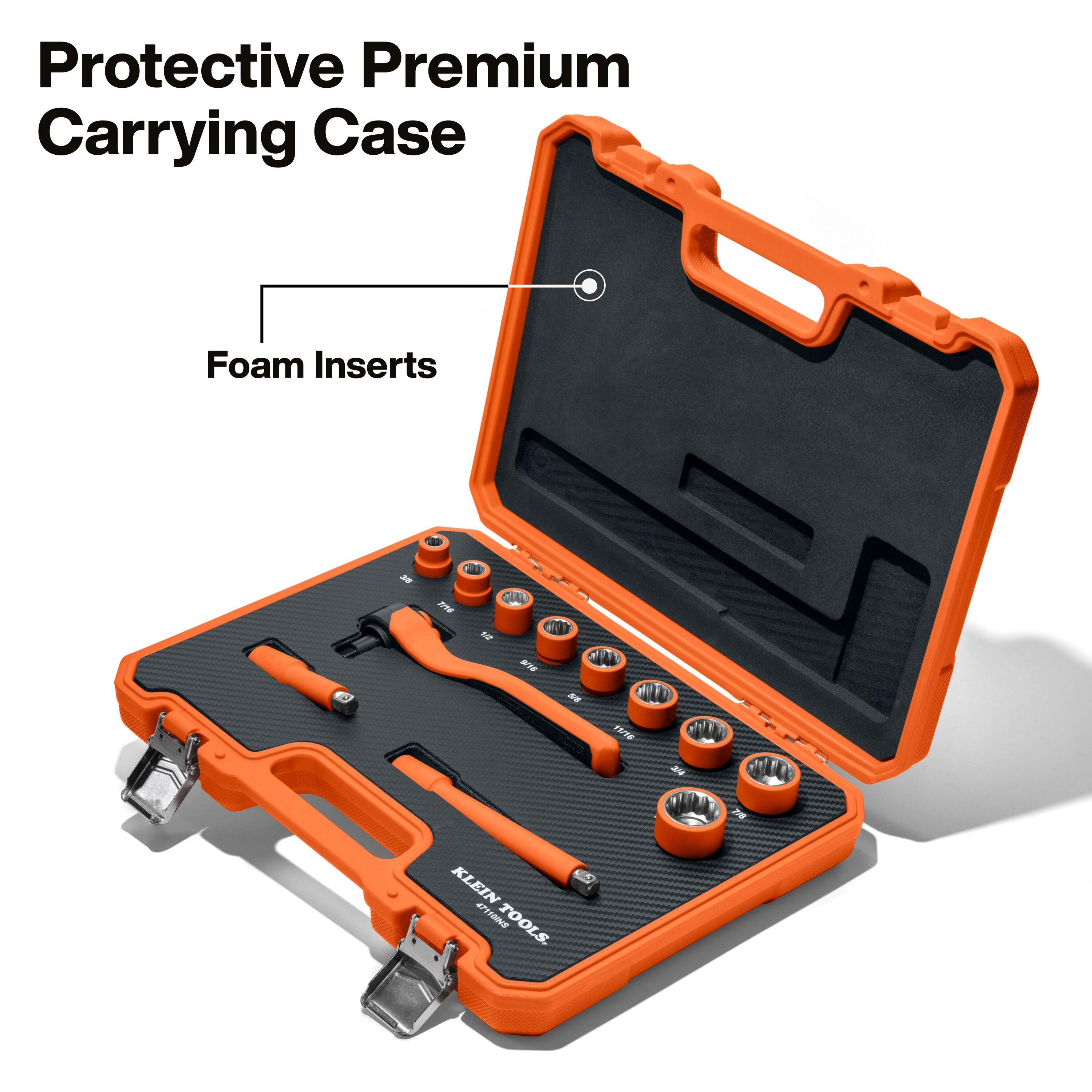 Klein Insulated Ratchet and Socket Set, 12-Piece - Ace Tool Group - KLEIN