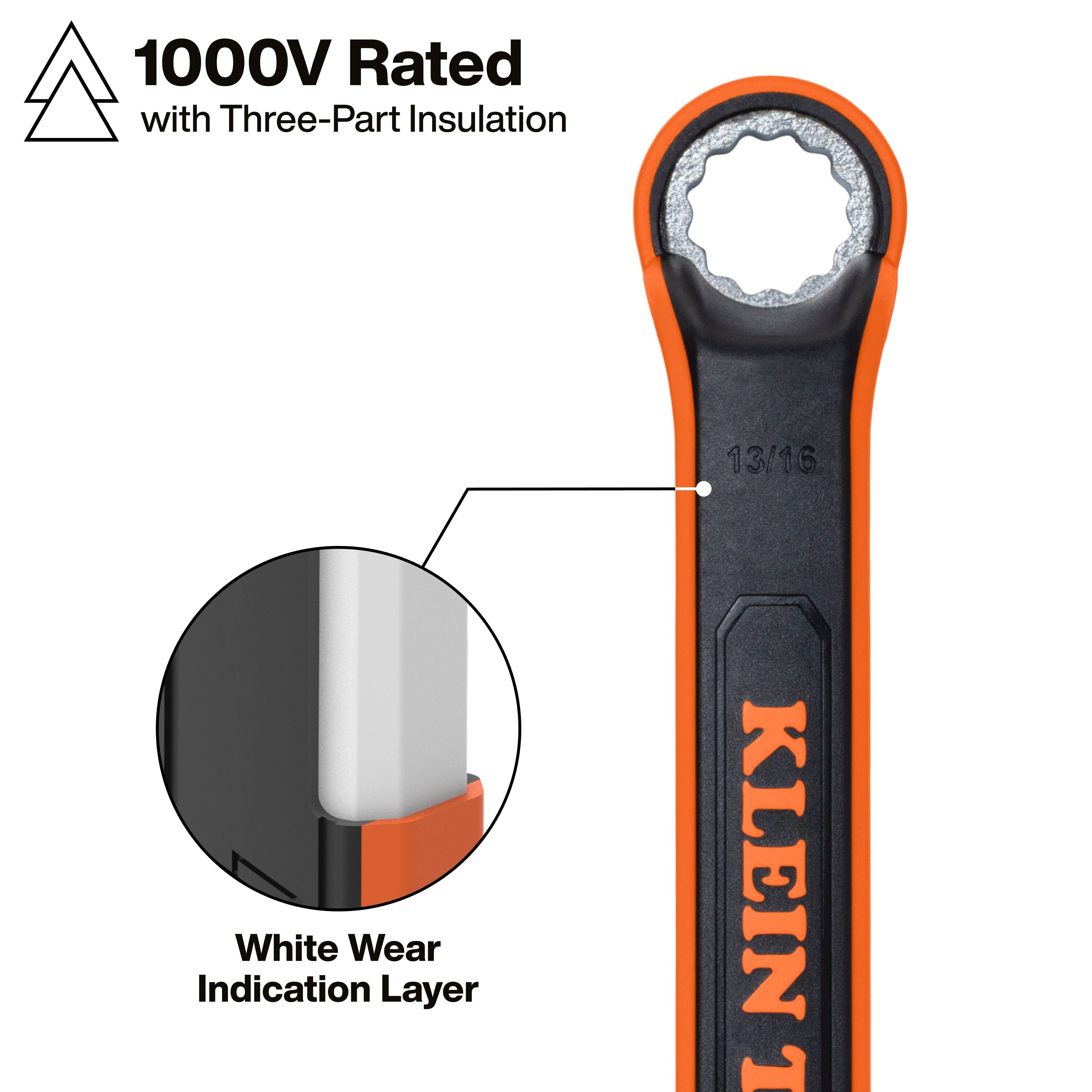Klein 47140INS Insulated Box End Wrench Set, 8-Piece