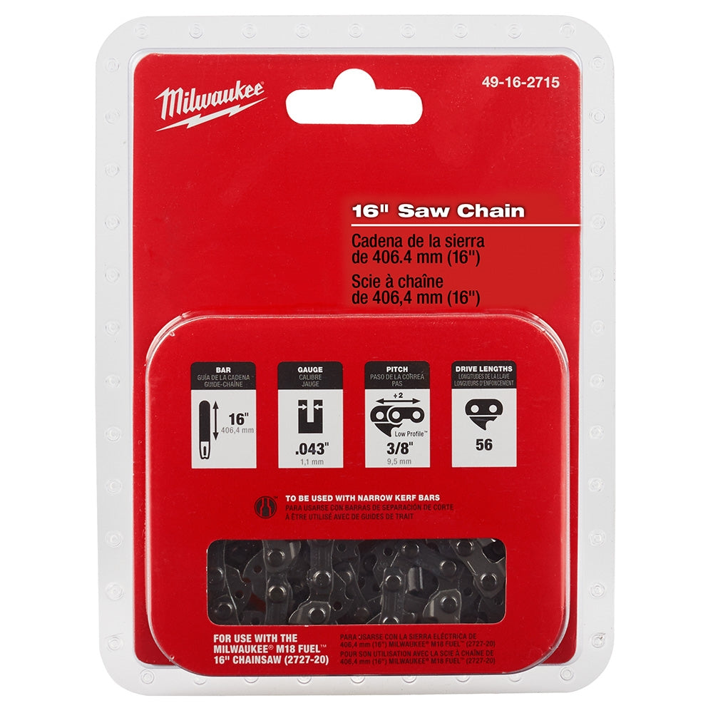 Milwaukee 49-16-2715 16 in. Saw Chain - Ace Tool Group - Milwaukee