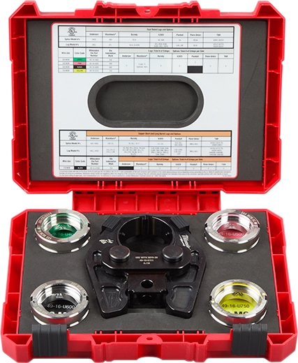 Milwaukee 49-16-750A 750 MCM CU/AL CRIMPING JAW W/ 400-750 MCM AL 6T U STYLE DIES - Ace Tool Group - Milwaukee