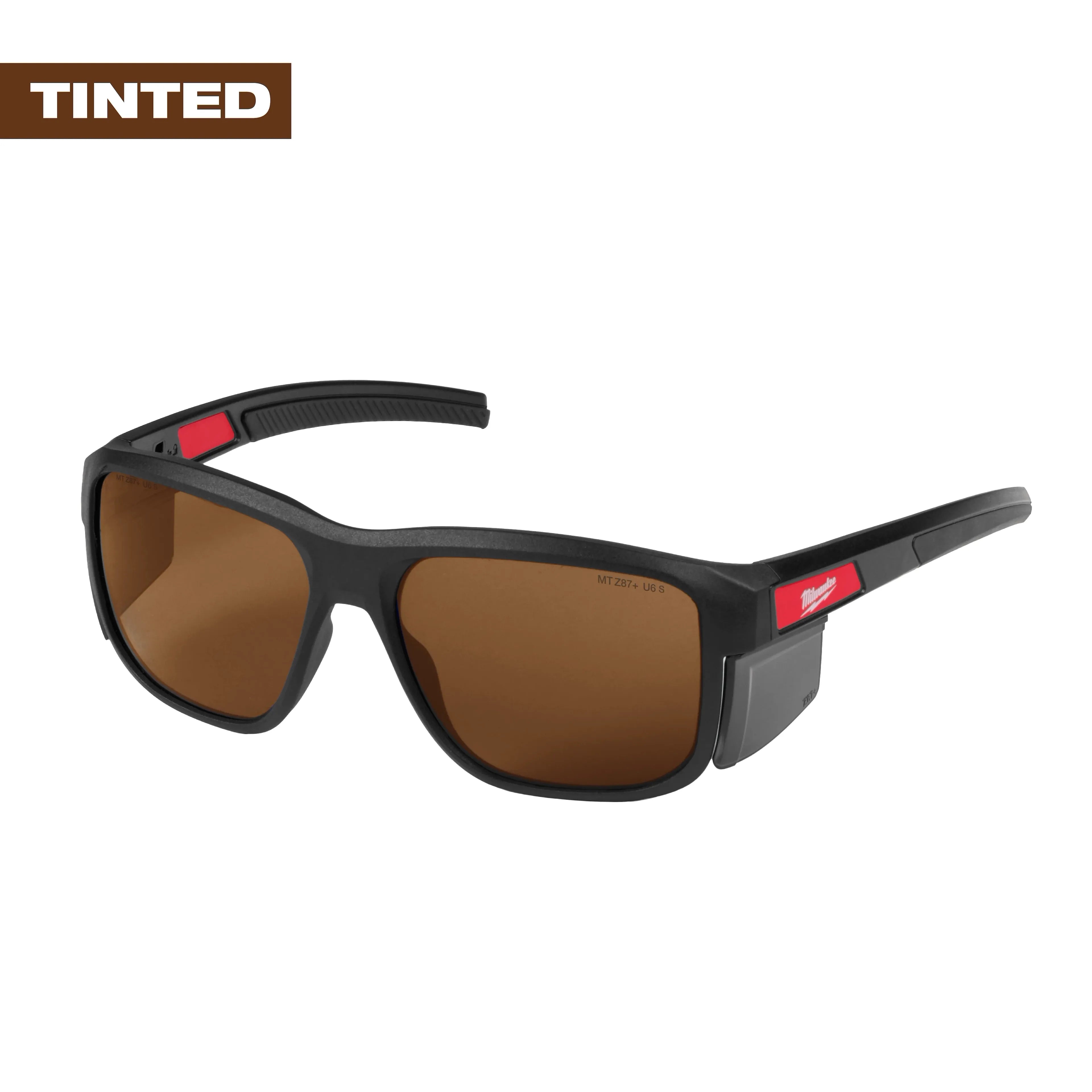 Milwaukee 48-73-2516 Full Frame Safety Glasses with Removable Side Shields – Brown Anti-Scratch Lenses - Ace Tool Group - Milwaukee